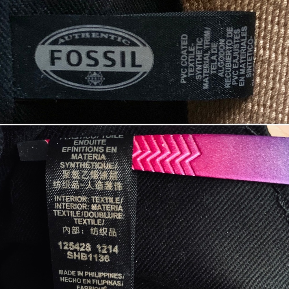 NWOT Fossil Coated Canvas Crossbody Purse - Picture 10 of 13